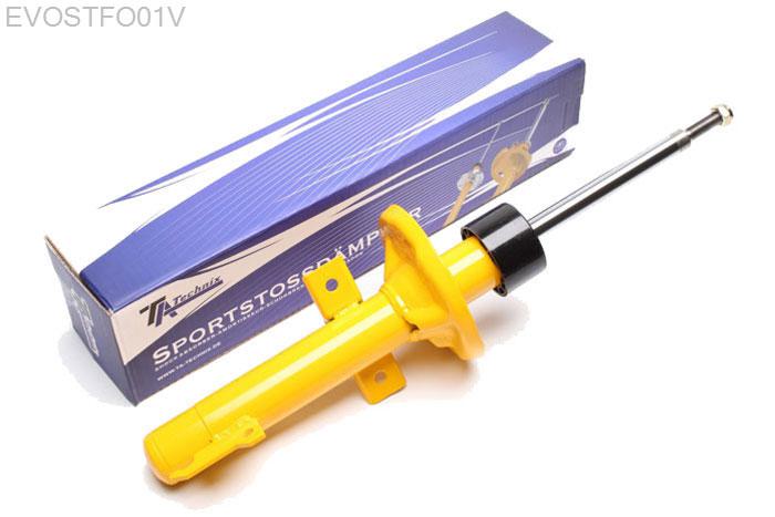 EVOSTFO01V, Sport schokdemper Vooras, Ford Fiesta III (GFJ), Sport shock absorber front axleFord Fiesta GFJ year 89-93, Federbeindurchmesser 44mm, Verlaging tot -40mm mogelijk, Prijs is per stuk ! , aantal ingeven bij bestellen